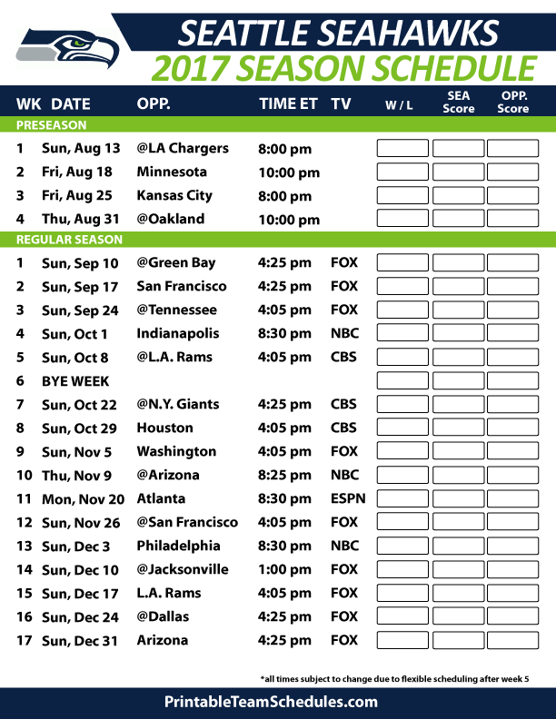 Seattleseahawksschedule